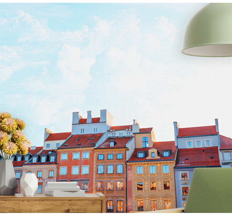 Fotomurale città paesaggio urbano colorato - TenStickers