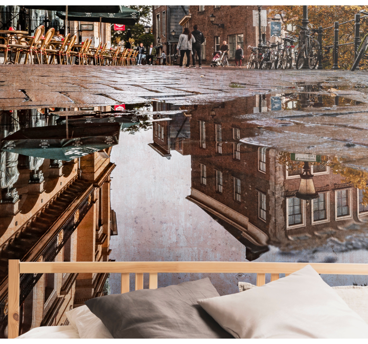 Fotomurale città riflessioni in città - TenStickers