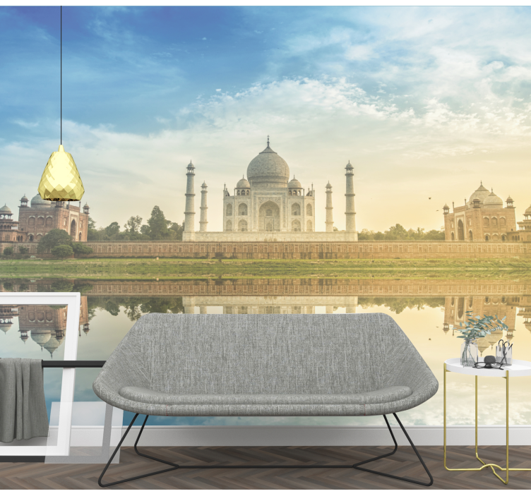 Fotomurale città riflesso del taj mahal - TenStickers