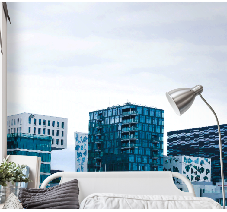 Fotomurale città skyline urbano moderno - TenStickers