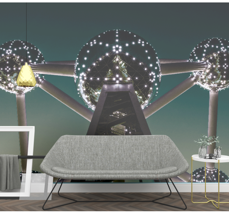 Fotomurale città struttura dell'atomium di bruxelles - TenStickers