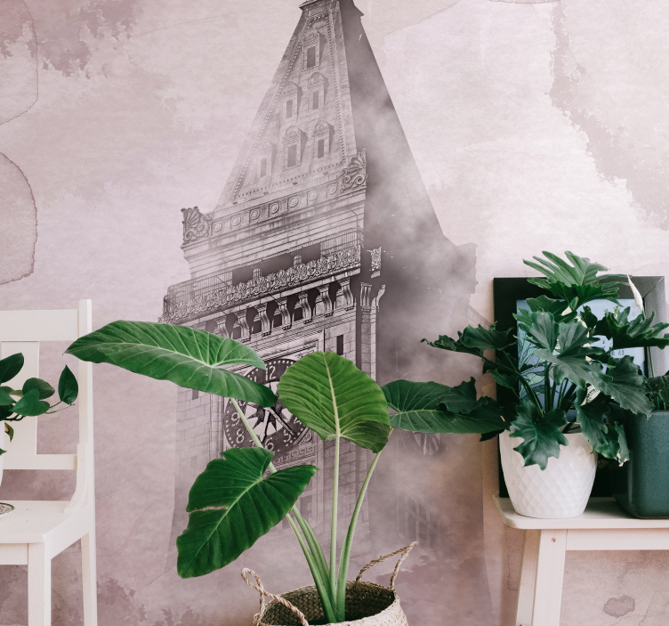 Fotomurale città torre dell'orologio storica - TenStickers