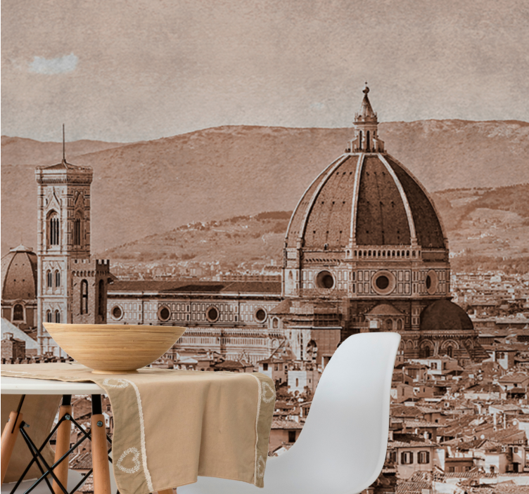 Fotomurale città vista del duomo di firenze - TenStickers
