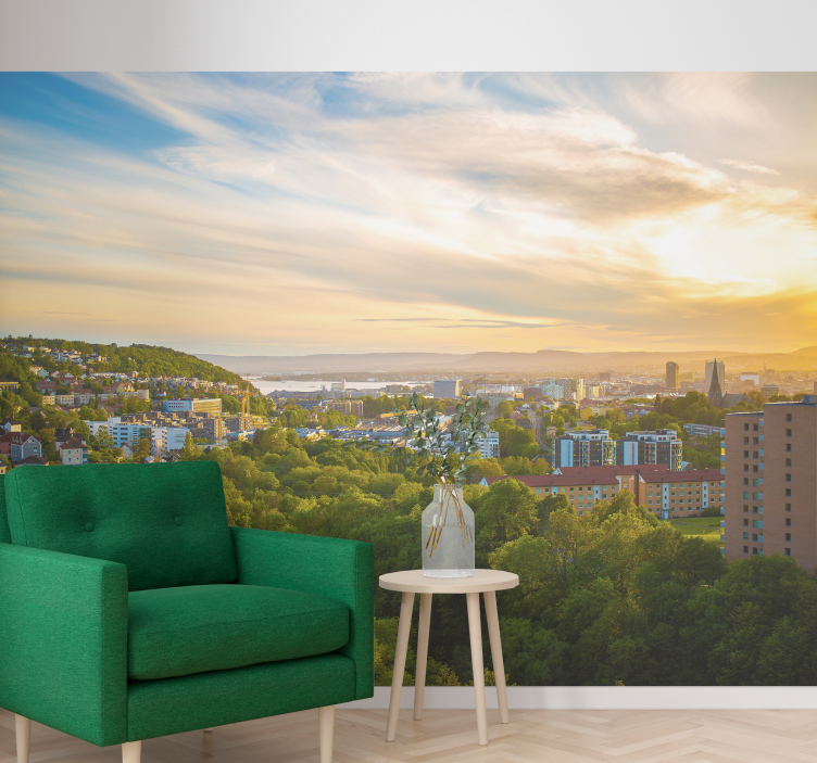 Fotomurale città vista del paesaggio urbano - TenStickers