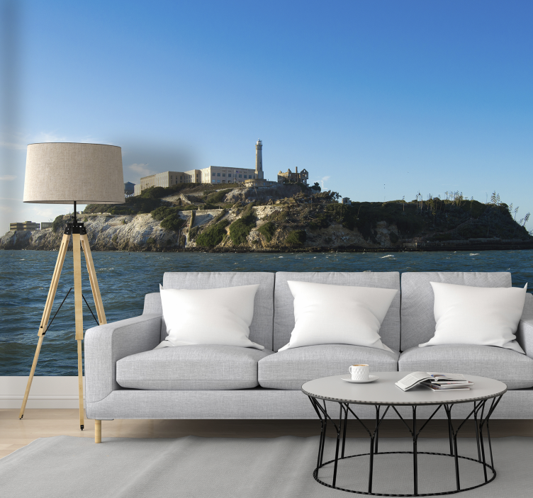 Fotomurale città vista dell'isola di alcatraz - TenStickers