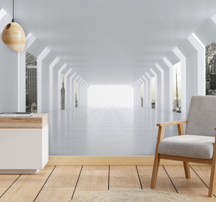 Fotomurale città vista di una città futuristica - TenStickers