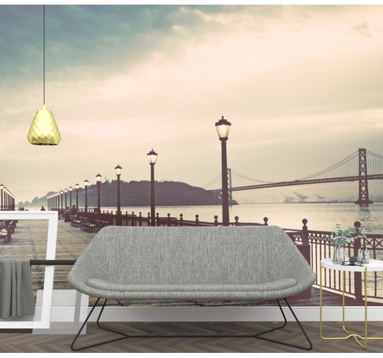 Fotomurale città vista panoramica sul lungomare - TenStickers