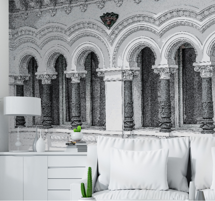 Fotomurale classico dettagli di archi architettonici - TenStickers