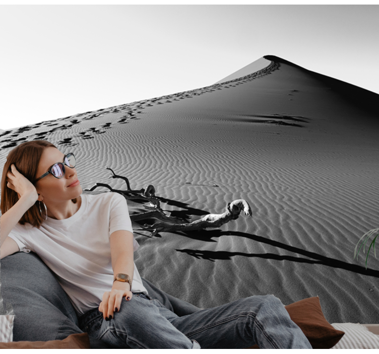 Fotomurale deserto impronte nella sabbia - TenStickers