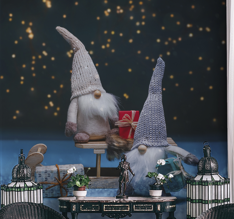 Fotomurale di natale festa del gnomi festivi - TenStickers