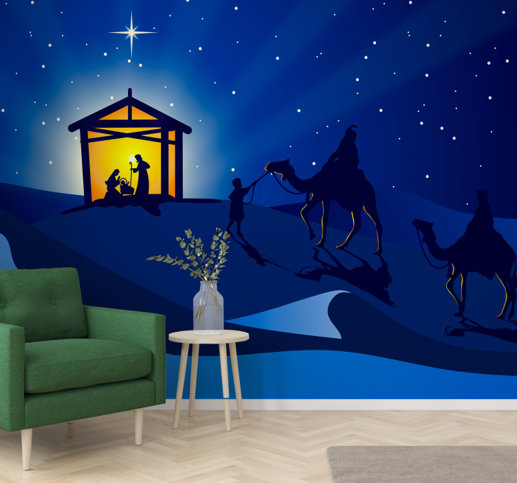 Fotomurale di Natale sagoma del presepe - TenStickers