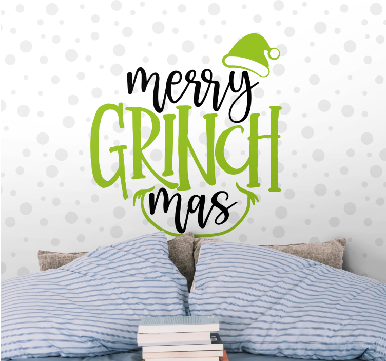 Fotomurale di Natale saluto festoso del grinch - TenStickers
