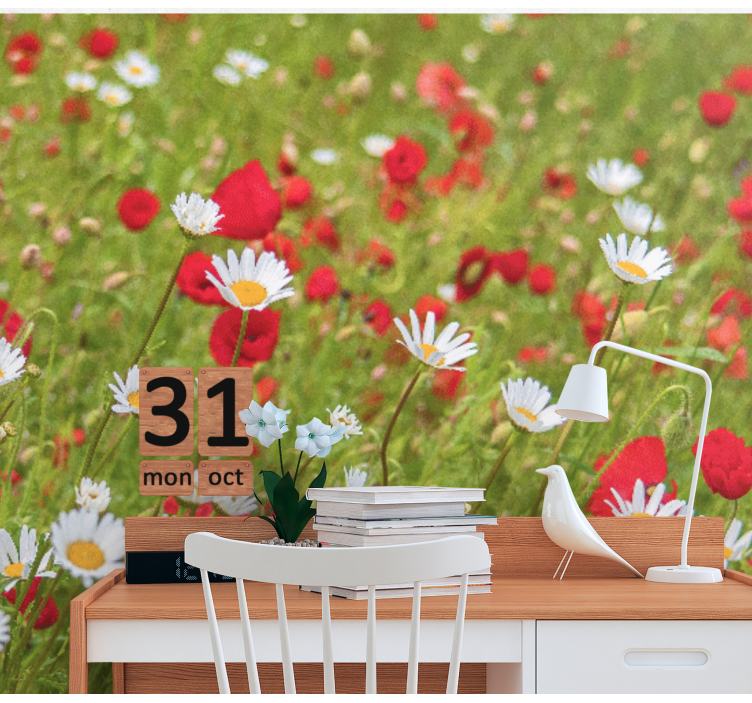 Fotomurale fiori campo di fiori vibranti - TenStickers