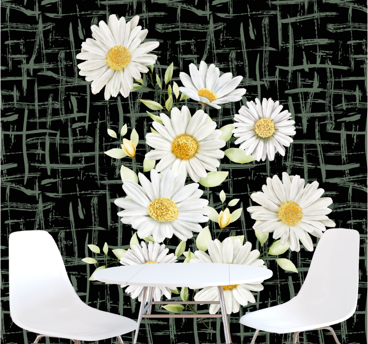 Fotomurale fiori composizione di margherite - TenStickers
