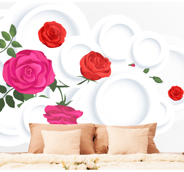 Fotomurale fiori composizione floreale di rose - TenStickers
