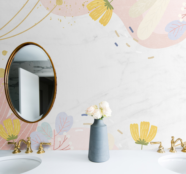 Fotomurale fiori con accenti floreali - TenStickers