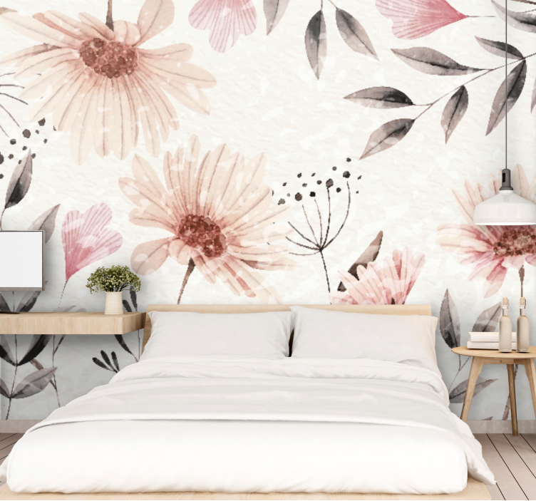 Fotomurale fiori design floreale rosa - TenStickers