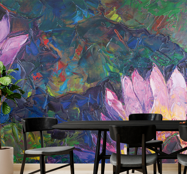 Fotomurale fiori fiore di loto astratto - TenStickers