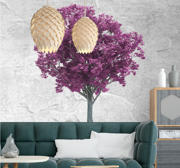 Fotomurale fiori fiori di albero viola - TenStickers