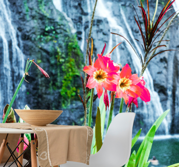 Fotomurale fiori fiori tropicali rosa - TenStickers