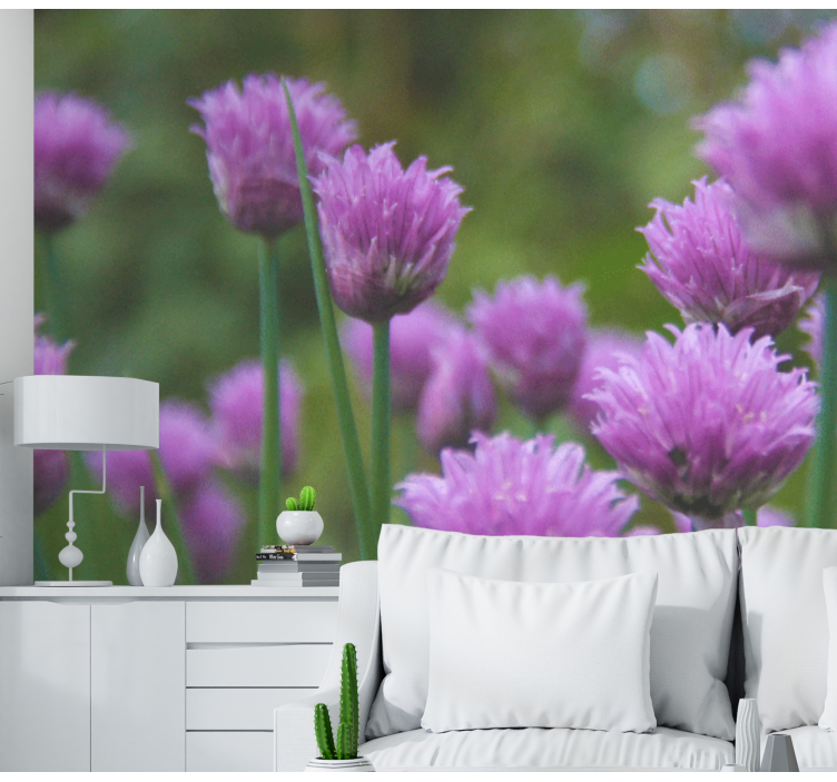 Fotomurale fiori grappolo di fiori di erba cipollina - TenStickers