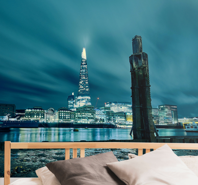Fotomurale londra torre shard di notte - TenStickers
