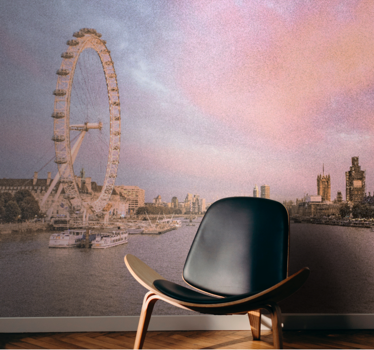 Fotomurale londra vista london eye - TenStickers
