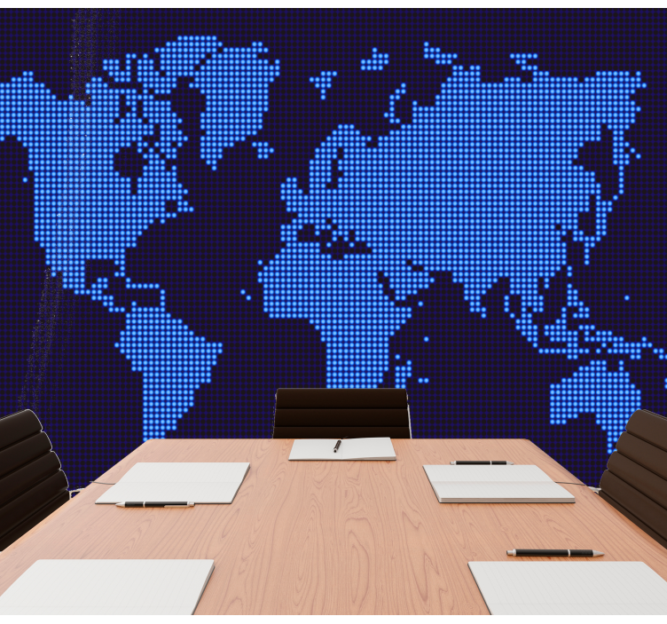 Fotomurale mappamondo mappa del mondo pixelata - TenStickers