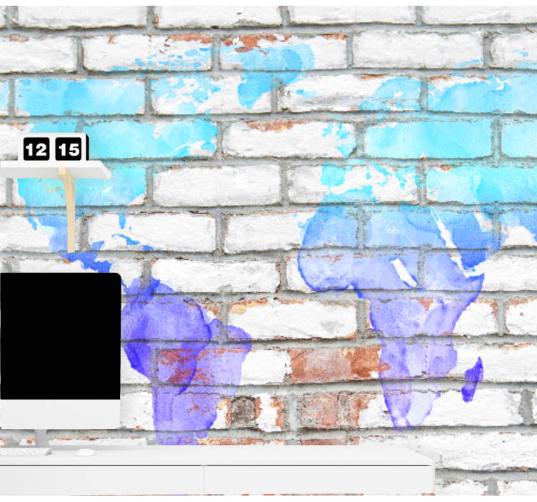 Fotomurale mappamondo mappa del mondo splash - TenStickers