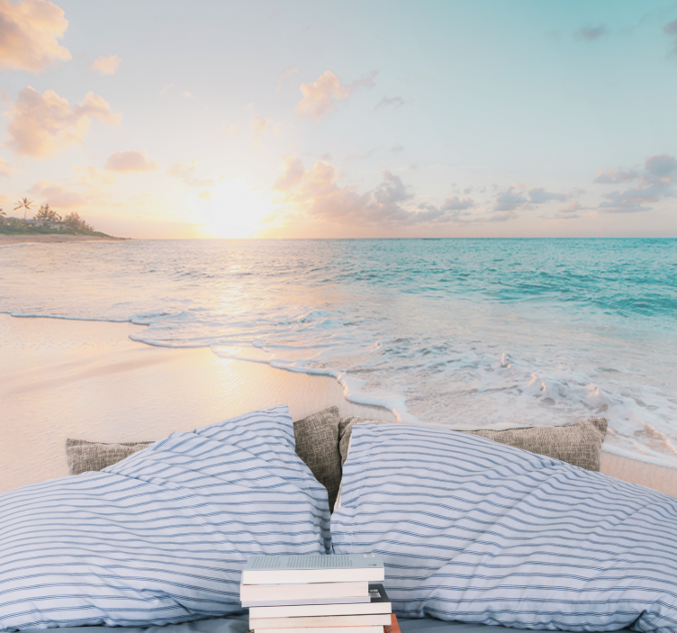 Fotomurale mare atmosfere di spiaggia al tramonto - TenStickers