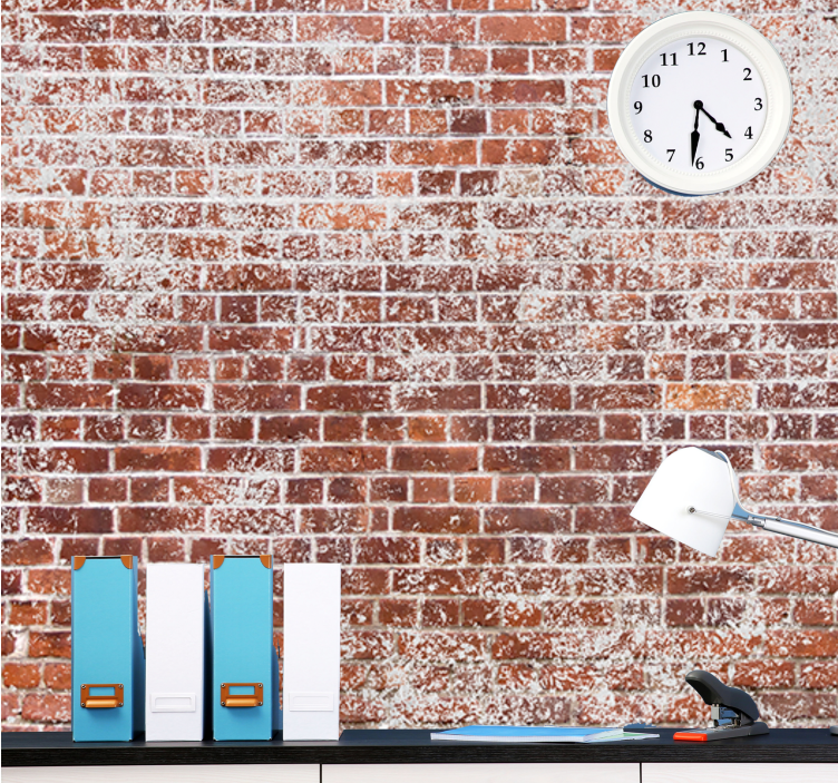 Fotomurale mattoni muro rosso testurizzato - TenStickers