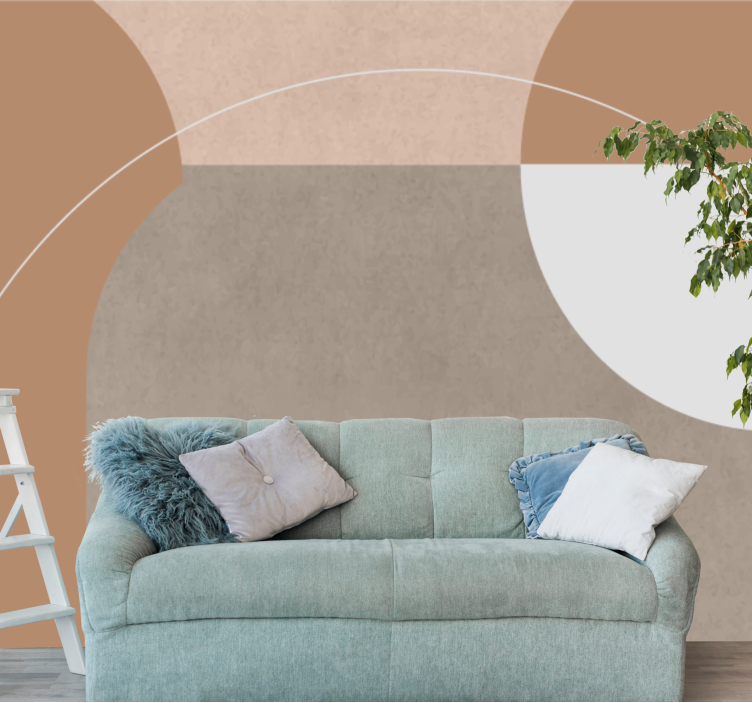 Fotomurale moderno composizione di forme geometriche - TenStickers