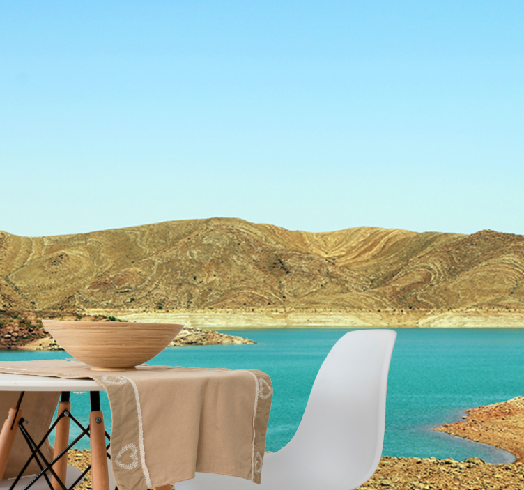 Fotomurale montagna lago di montagna sereno - TenStickers