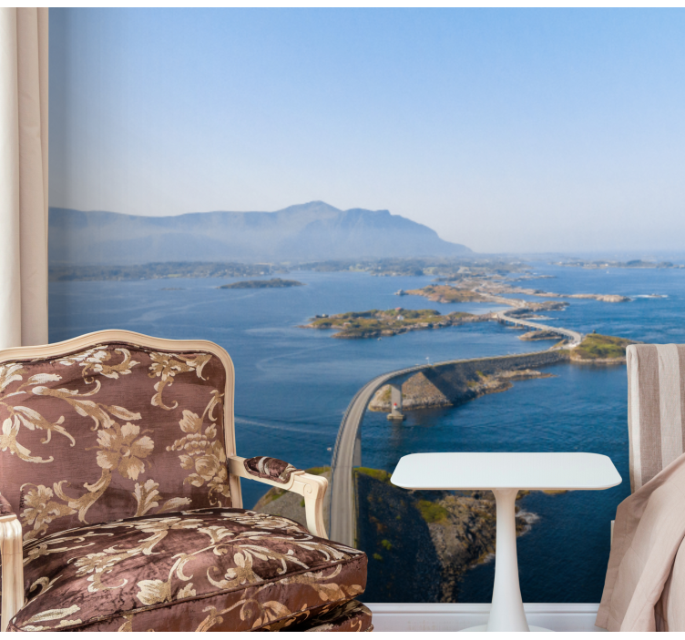 Fotomurale montagna vista del sentiero costiero - TenStickers