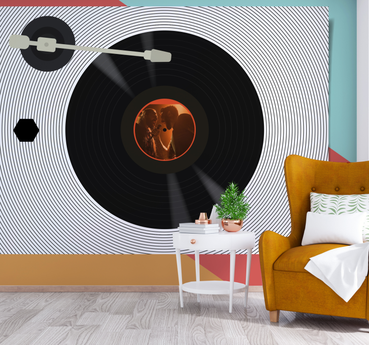Fotomurale musicale amore per i dischi in vinile - TenStickers