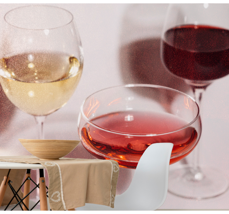 Fotomurale musicale bicchieri da vino eleganti - TenStickers