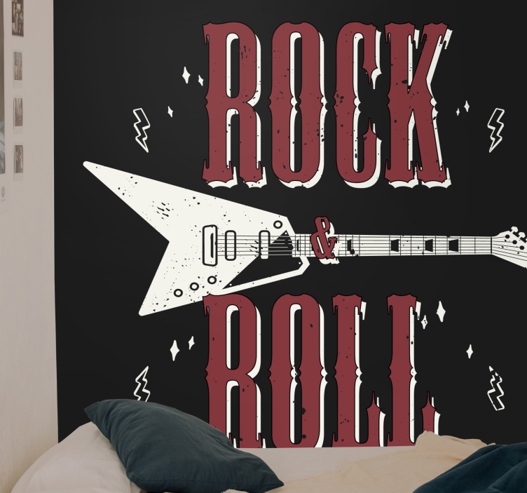 Fotomurale musicale design chitarra rock - TenStickers