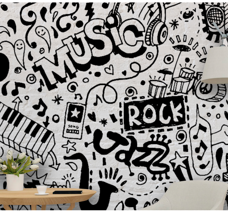 Fotomurale musicale opere d'arte vibrazioni musicali - TenStickers
