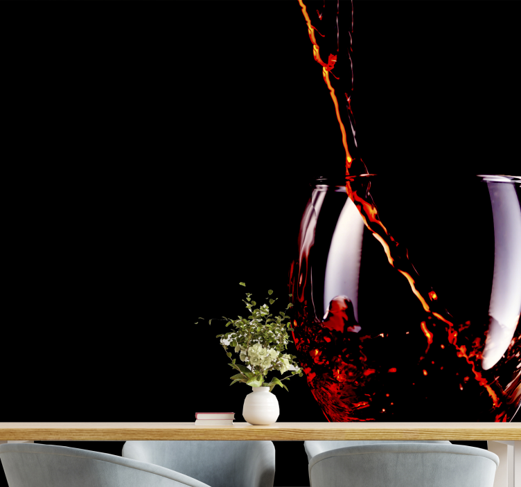 Fotomurale musicale splash di vino fluente - TenStickers