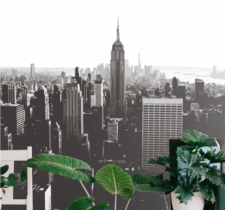 Fotomurale new york skyline con empire state - TenStickers