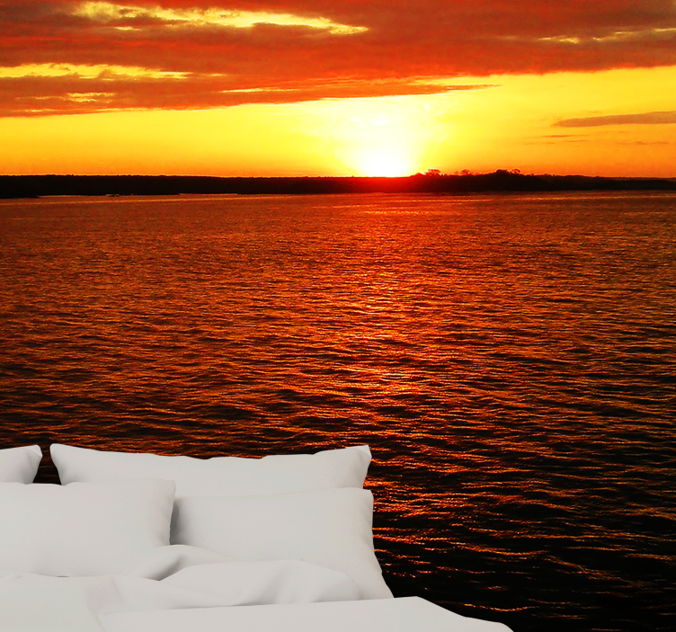 Fotomurale paesaggi crepuscolo sopra l'oceano - TenStickers