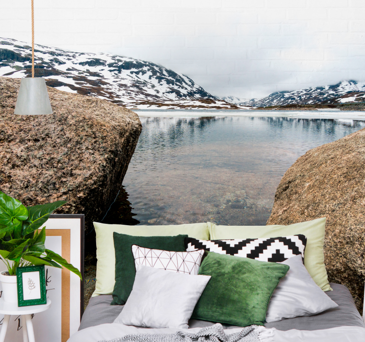 Fotomurale paesaggi eco di montagna serene - TenStickers