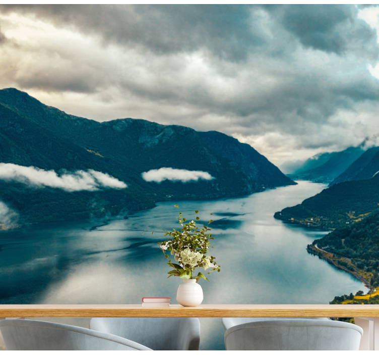 Fotomurale paesaggi lago di montagna specchio - TenStickers