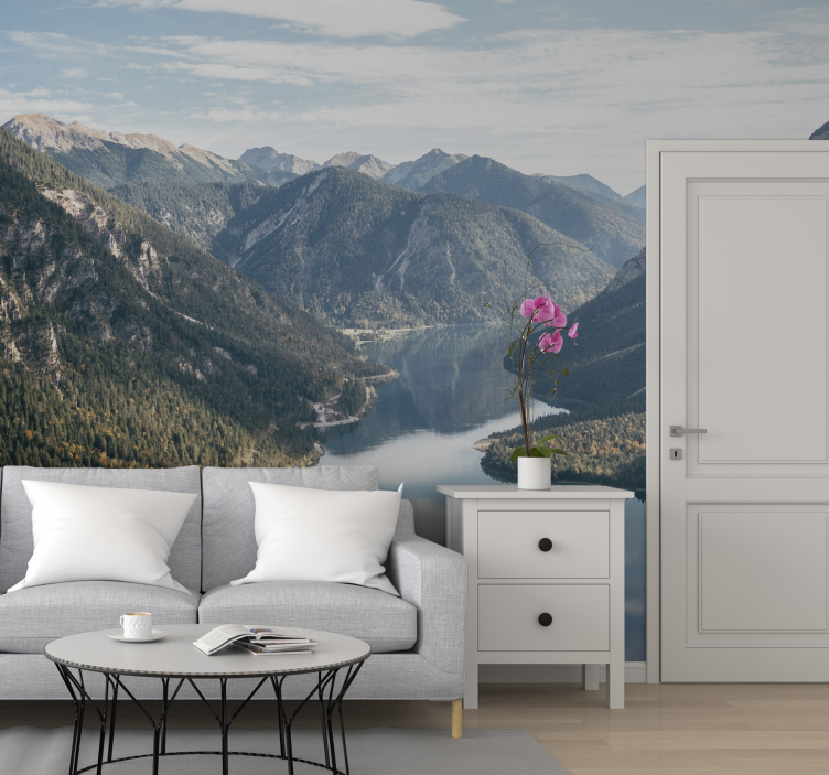 Fotomurale paesaggi maestosa vista sulle montagne - TenStickers