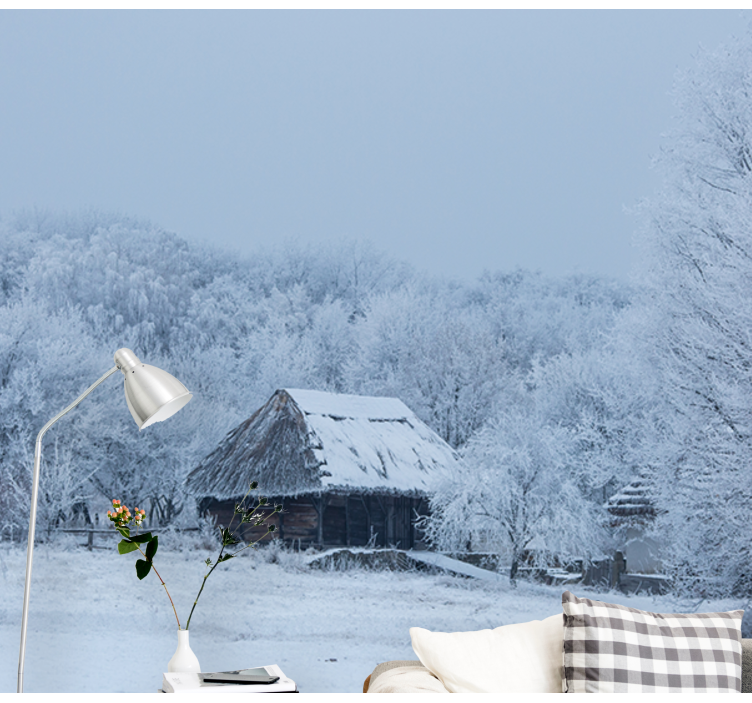 Fotomurale paesaggi paesaggio invernale innevato - TenStickers