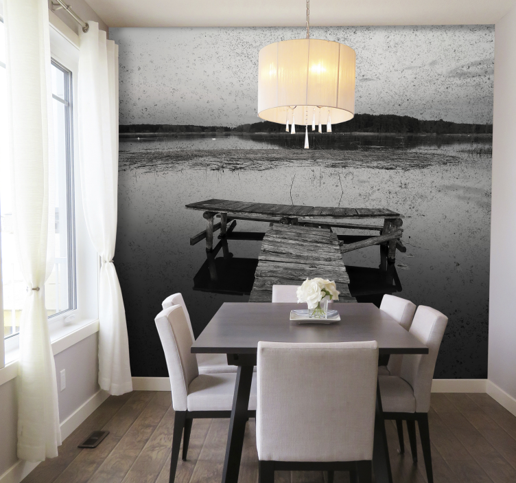 Fotomurale paesaggi riflessi sul molo scenic - TenStickers