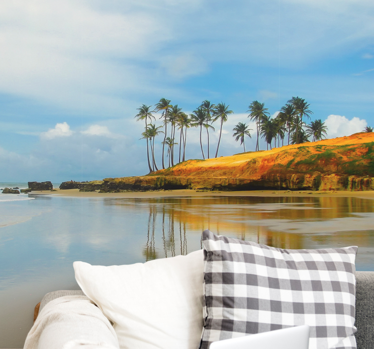 Fotomurale paesaggi riflesso di palme - TenStickers