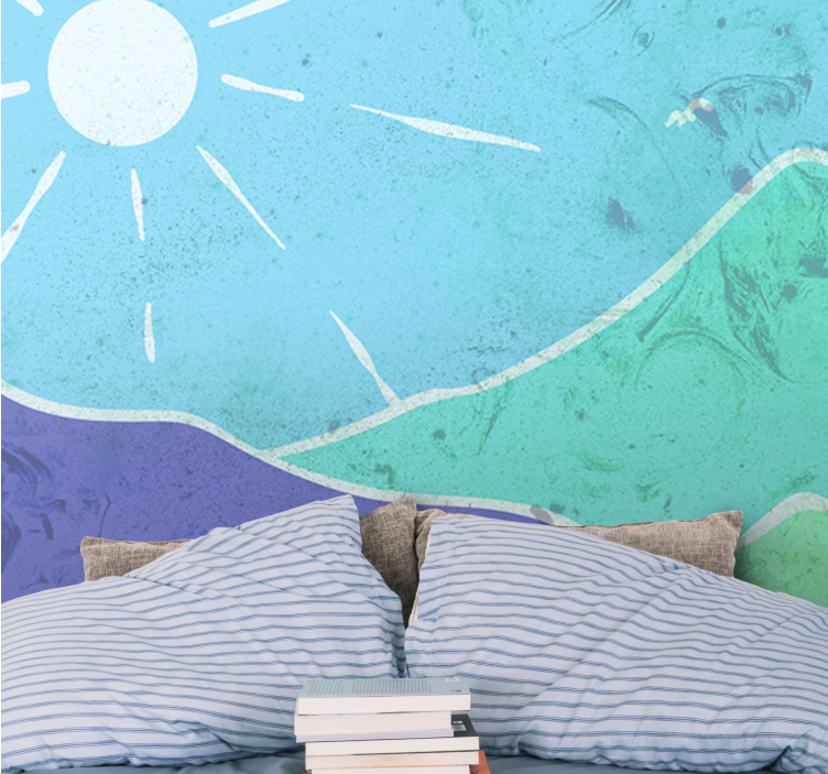 Fotomurale paesaggi scena di paesaggio montano - TenStickers