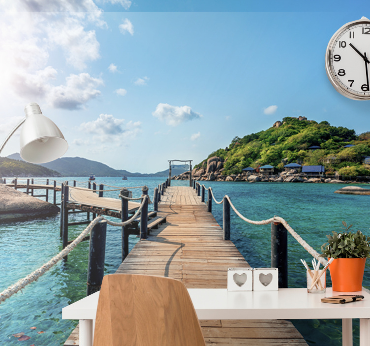 Fotomurale paesaggi sentiero costiero tranquillo - TenStickers