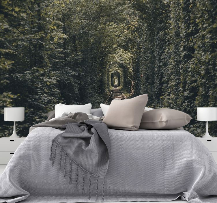 Fotomurale paesaggi sentiero del tunnel ferroviario - TenStickers